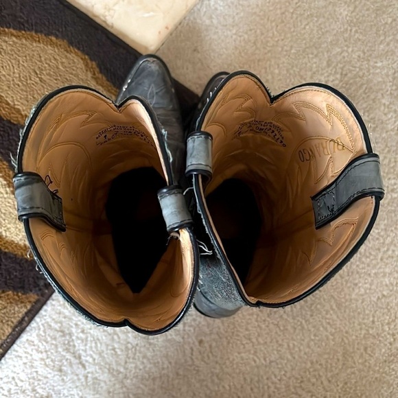 Durango Genuine Leather Distressed Vintage Western Cowboy Boots Green Gray - Picture 15 of 16